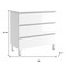 Homeroots 36" White Wood Freestanding Bathroom Vanity With White Sink And Three Drawers 627371 - alternate 3
