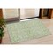 Homeroots 3' X 5' Green And Ivory Damask Washable Indoor Outdoor Area Rug 595139 - alternate 1