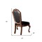 Homeroots Set of Two Black and Redwood Upholstered Faux Leather And Solid Wood Dining Side Chairs, 2PK 573410 - alternate 3