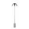 Homeroots 65" Chrome and White Floor Lamp With Silver Metallic Dome Shade 530715 - alternate 1