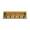 Homeroots 6" Black And Brown Metal And Solid Wood Five Hook Wall Mount Coat Rack 634521 - alternate 1