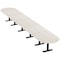 Skutchi Designs 22ft Conference Table With Power Unit | 22 Person Modular Racetrack Meeting Table | Harmony Series HAR-RAC-48X264-T.BK-K458-NA - alternate 1