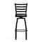 Flash Furniture HERCULES Black Ladder Back Swivel Metal Barstool - Mocha Vinyl Seat XU-6F8B-LADSWVL-MCHV-GG - alternate 3
