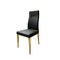 Homeroots Set of Four Black and Gold Upholstered Faux Leather Dining Side Chairs, 4PK 553992 - alternate 1