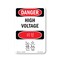Signmission Safety Sign, OSHA Danger, 18" Height, Aluminum, High Voltage Bilingual, 1218-VK-1327 OS-DS-A-1218-VK-1327 - alternate 1