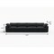 Homeroots Black Linen Blend Modular Rectangular Four Piece Corner Sectional 714580 - alternate 3