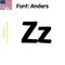 Aacc Self-Adhesive Vinyl Letter: z, Scale: 21 in. Color: Black Font: Anders by, 4PK AACC-Anders-lz-Black-I21x4 - alternate 1