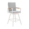 Homeroots 48" Light Gray Metal Swivel Outdoor Bar Height chair with Footrest 571180 - alternate 1