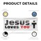 Signmission Jesus Loves You, 36 Inch x 96 Inch, Vinyl Banner B-96-30709 - alternate 3