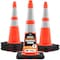 Xpose Safety Slim Line Traffic Safety Cone, 28 in, 6 in & 4 in Reflective Collar, DOT Approved, Orange, 6 pk OTC28SL-64-6-X-S - alternate 1