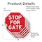 Signmission Stop For Gate, 4 inch X 4 inch, Vinyl Decal, 5PK OC-D-5PACK-4-286 - alternate 3