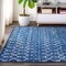Jonathan Y Moroccan HYPE Boho Vintage Diamond Blue/White 4 ft. x 6 ft. Area Rug MOH101A-4 - alternate 4