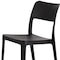 Homeroots Set of Two Black Heavy Duty Plastic Outdoor Stacking Accent Chairs, 2PK 565225 - alternate 3