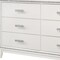 Homeroots 63" White Solid and Manufactured Wood Six Drawer Double Dresser 490485 - alternate 3