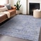 Homeroots 5' X 8' Blue And Gray Damask Washable Indoor Outdoor Area Rug 604187 - alternate 4