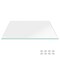 Fab Glass And Mirror 16X30in Rectangle Ultra Clear Glass Table Top, Beveled Edge, Low Iron Extra Clear Tempered G LI-16x30REC12THBE - alternate 1