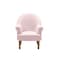 Homeroots 33" Pink And Brown Linen Arm Chair 534143 - alternate 2