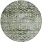 Homeroots 8' Olive Green And Ivory Round Argyle Washable Indoor Outdoor Area Rug 615808 - alternate 4