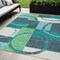 Homeroots 5' X 8' Teal Blue And Green Geometric Washable Indoor Outdoor Area Rug 612594 - alternate 1