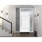 Vdomdoors Steel Door Deux 1705 White Enamel Sidelight and Transom Black Window Stainless Inserts Single Moder DEUX1705EXD-BEM-W36+14 x H80+16-Left-hand Inswing - alternate 4