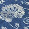 Homeroots 8' Navy Blue And Gray Round Floral Washable Indoor Outdoor Area Rug 589484 - alternate 4