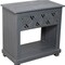 Homeroots 28" Gray Solid Wood Distressed One Drawer Nightstand 555402 - alternate 4