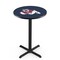 Holland Bar Stool Co 42" Blk Wrinkle Fresno State Pub Table, 36" dia. Top L211B4236FresSt - alternate 1