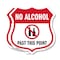 Signmission No Alcohol Shield Sign No Alcohol Past T, 6 inch X 6 inch, Plastic Sign, 2PK SHI-P-2PACK-6-390 - alternate 1