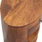 Homeroots 22" Chestnut Solid Wood Oval One Drawer Nightstand 651594 - alternate 6
