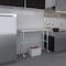 Amgood 18in D x 48in L Stainless Steel Open Base Table, 3in Casters AMG WT-1848-RCB-WHEELS-Z - alternate 5