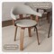 Leisuremod Modern Wooden Dining Chair, Walnut Color Frame in Grey, Brivo Collection BC22GR - alternate 2