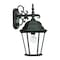 Homeroots Matte Black Domed Glass Hanging Lantern Wall Light 398589 - alternate 3
