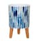 Homeroots Set of Two Blue Terra Cotta And White Ceramic 2 Ounce Round Raised Pot Planters, 2PK 517980 - alternate 3