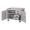 Pucel Mobile Cabinet Bench, Phenolic Casters, 48 in W x 26 in D x 34 in H, With Vise Shelf, Gray PC-48P-1424-4-VS - alternate 1