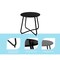 Wrightmaster 17.75 in. Black Patio Steel Patio Side Table, Weather-Resistant Outdoor Round End Table ZR-20.021.001 - alternate 4