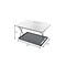 Homeroots 28" Adjustable White and Silver Stainless Steel Standing Desk Converter 397754 - alternate 4