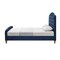 Homeroots Navy Blue Solid Wood Twin Tufted Upholstered Velvet Bed 544899 - alternate 6