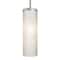 Besa Lighting Friz Stem Pendant, White Linen, Satin Nickel Finish, 1x75W Incandescent 1TT-FRIZLN-SN - alternate 1
