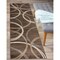 World Rug Gallery Modern Wavy Circles Design Runner Rug 2 ft 7 in x 6 ft Brown 377BROWN27X6 - alternate 5