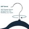 Elama Home 100 Piece Velvet Slim Heavy Duty Felt Hangers with Stainless Steel Swivel Hooks in Blue HANGER100PIECEBLUE - alternate 5