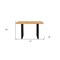 Homeroots 47" Natural and Black Solid Wood and Metal Live Edge Console Table 604538 - alternate 3