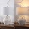Jonathan Y Altea 20.5 in. Rustic Coastal Pottery Jar LED Table Lamp, White, 2PK JYL5502A-SET2 - alternate 5