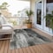 Homeroots 5' X 8' Gray And Black Abstract Washable Indoor Outdoor Area Rug 563605 - alternate 5