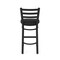 Holland Bar Stool Co 25" Stationary Counter Stool, Black Wrinkle, Canter Espresso Seat 40025BW003 - alternate 5
