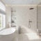 Apollo Tile 12 x 12 in. Lappato Light Cream Beige Porcelain Mosaic Wall and Floor Tile 4.84 sq ft/case, 5PK IMP88CRSBEMOS - alternate 2
