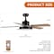 Ipower Ceiling Fan, 44 Inch, Brown Colorï¼Œ5 Blades HIFANXCEIL44WOODBLADES5 - alternate 6