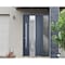 Vdomdoors Steel Door Deux 0757 Gray Graphite Sidelight Exterior Window Stainless Inserts Single Modern Painte DEUX0757EXD-GRE-W36+16 x H80-Right-hand Inswing - alternate 3