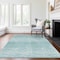 Homeroots 10' X 14' Aqua And Ivory Abstract Washable Indoor Outdoor Area Rug 587397 - alternate 3