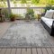 Homeroots 5' X 8' Gray And Ivory Abstract Washable Indoor Outdoor Area Rug 612329 - alternate 3