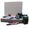 Flipside Double-Sided Magnetic Red & Blue Ruled Dry Erase Board 9in X 12in + Erasers + Markers, 12PK 19176 - alternate 1